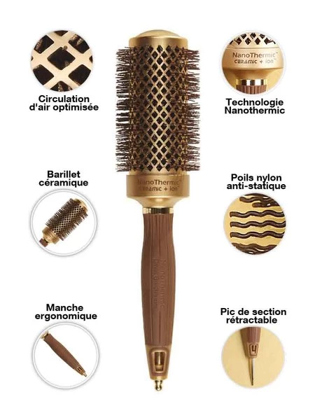Brosse Nano Thermic Ă 45 Olivia Garden